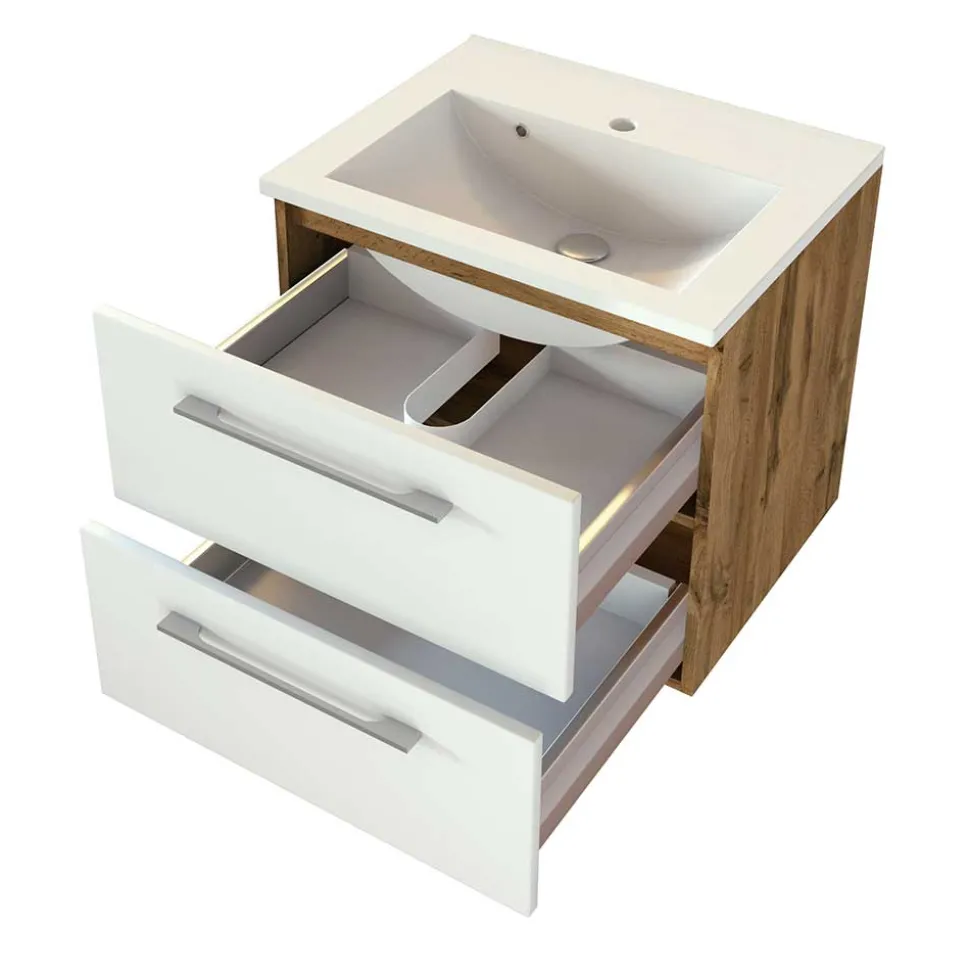 Bad Waschtisch mit Mineralgussbecken - Yazemina