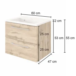 Bad Waschtisch mit Mineralgussbecken - Yazemina