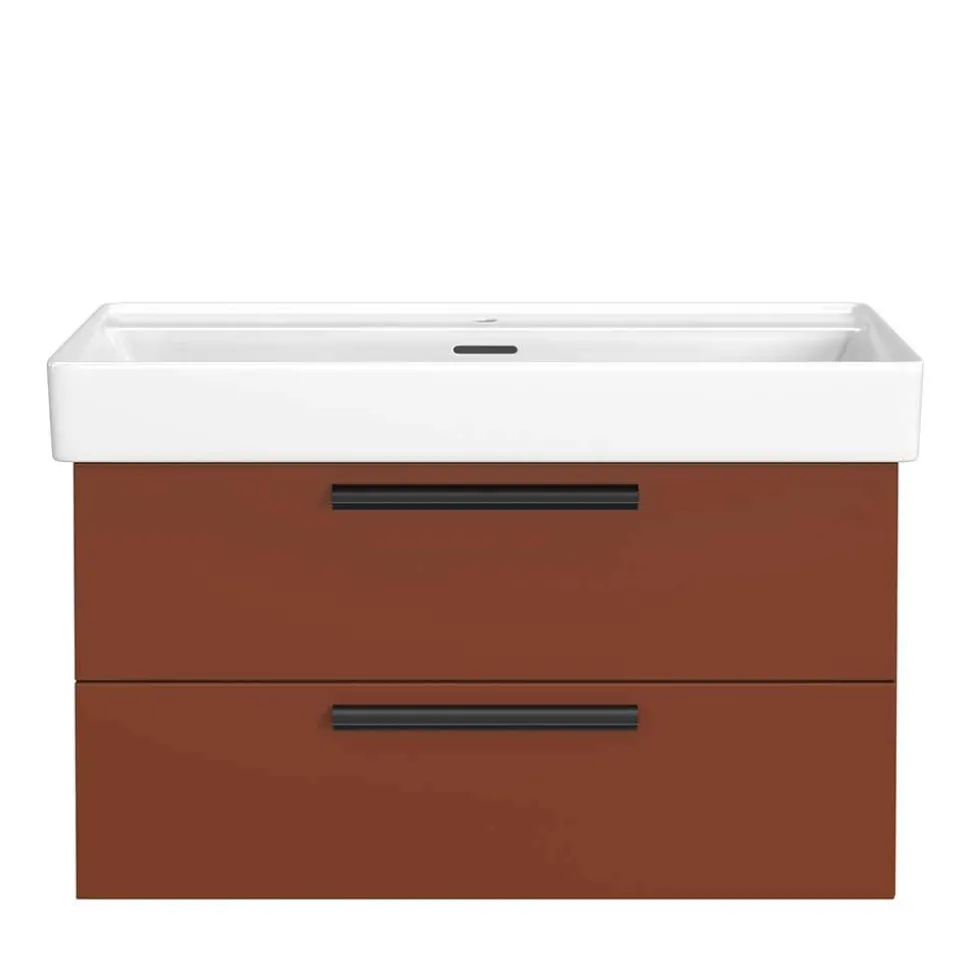 Bad Waschtischkonsole in Dunkelrot - Exeler