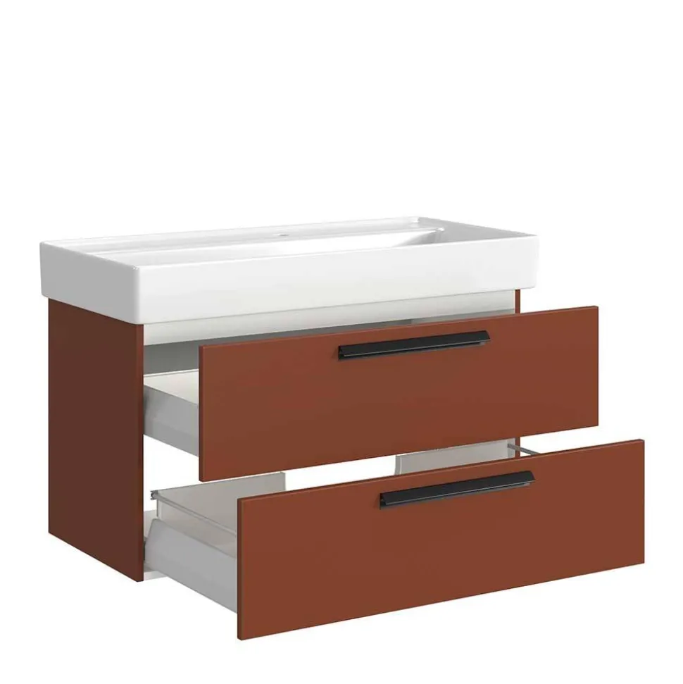 Bad Waschtischkonsole in Dunkelrot - Exeler