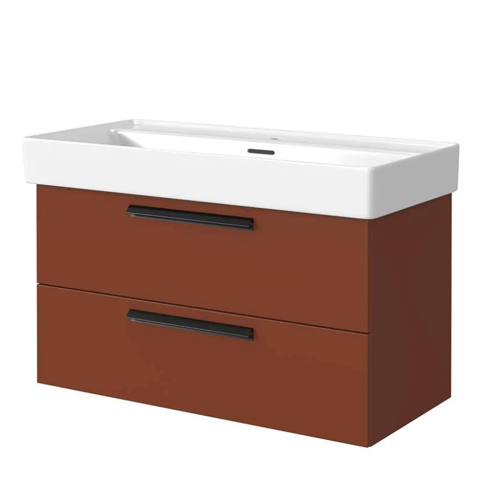 Bad Waschtischkonsole in Dunkelrot - Exeler