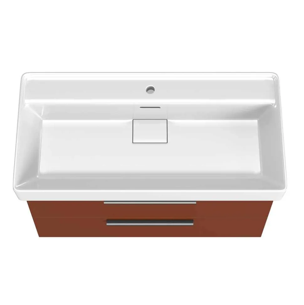 Bad Waschtischkonsole in Dunkelrot - Exeler