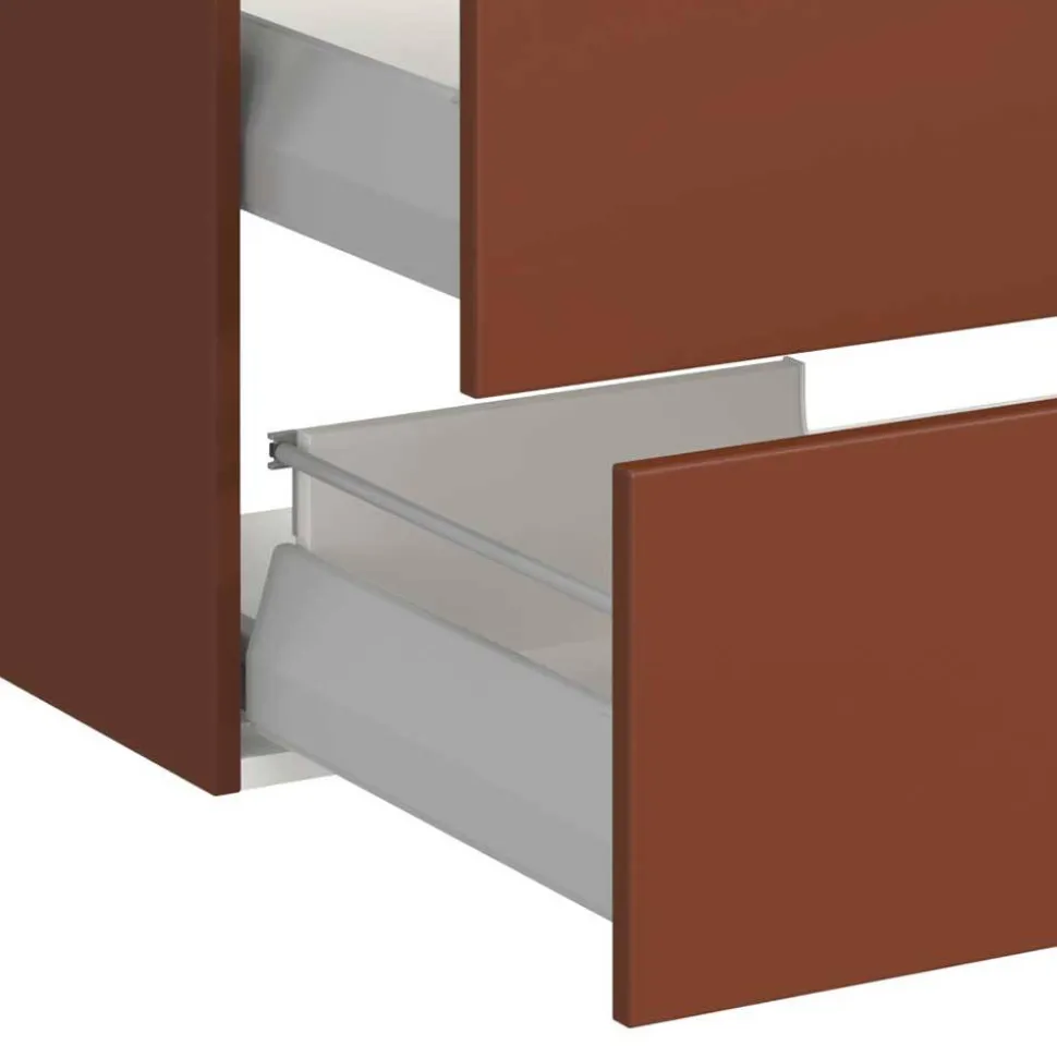 Bad Waschtischkonsole in Dunkelrot - Exeler