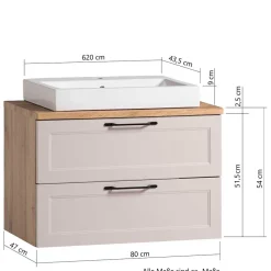 Bad Waschtischkonsole mit Becken - Trioto