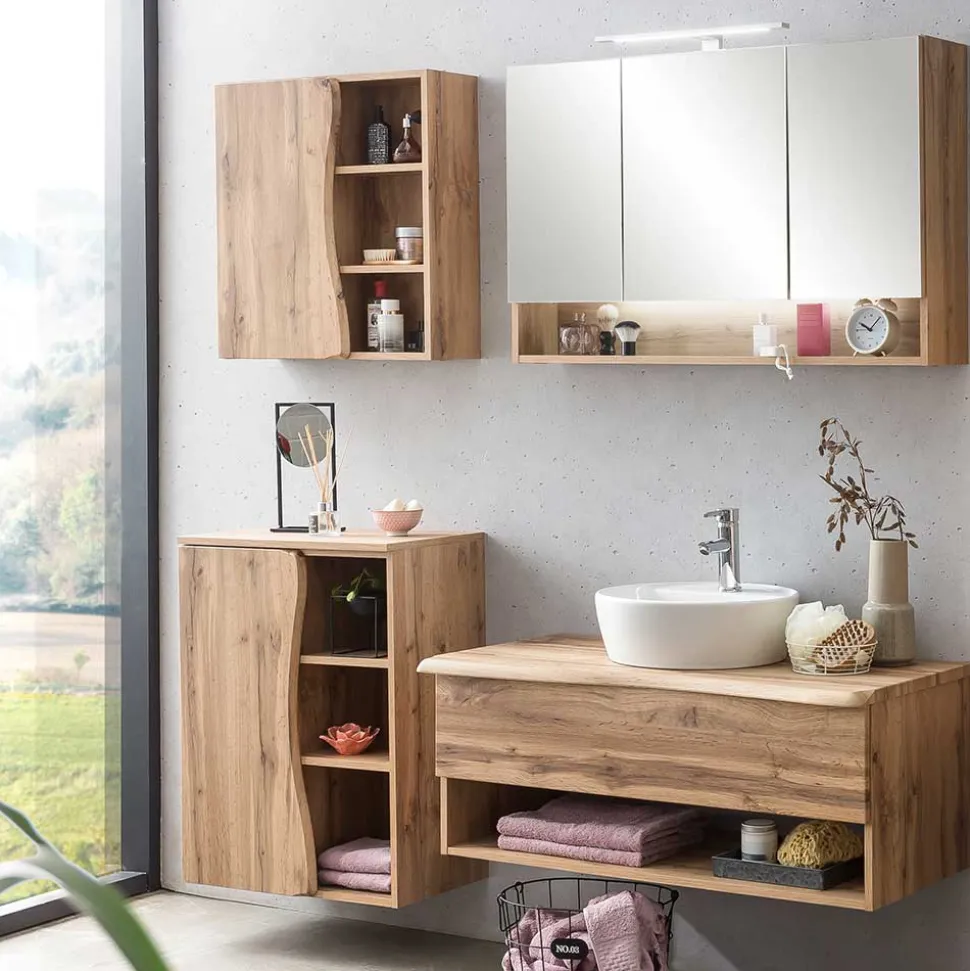 Badausstattung in Holzoptik Wildeiche - Tofias (vierteilig)