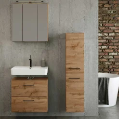 Badausstattung in Wildeiche Optik - Arazony (dreiteilig)