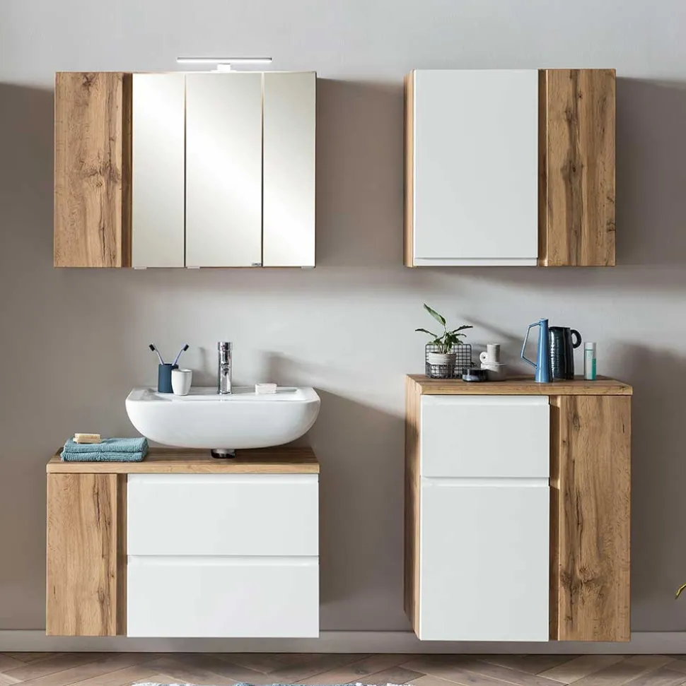 Badausstattung Möbel Kombi in Weiß - Eight (vierteilig)