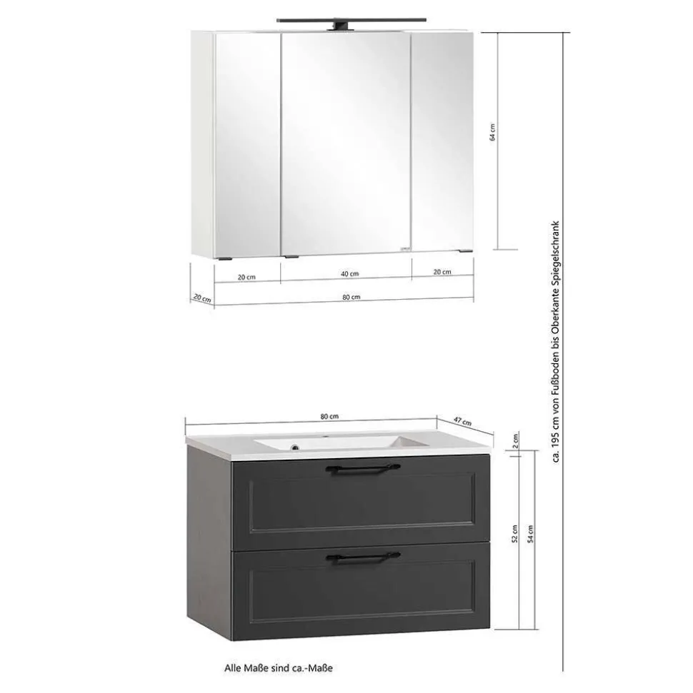 Badausstattung Möbelset modern - Novelya (vierteilig)