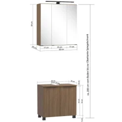 Badausstattung Möbelset modern - Ucaida (dreiteilig)