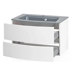 Badblock Badmöbel in Weiß - Mesciria (vierteilig)