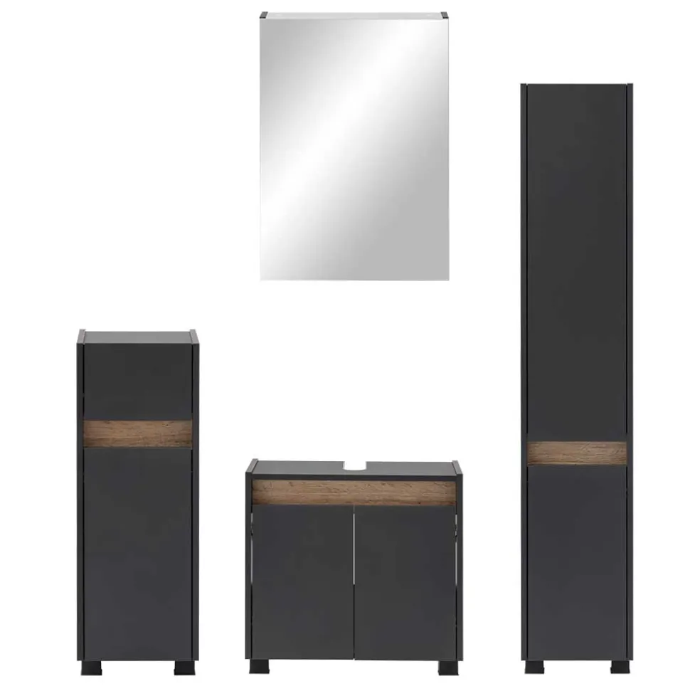 Badblock Möbel 119 cm breit - Marcius (vierteilig)