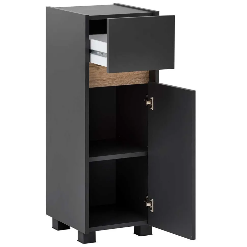 Badblock Möbel in Anthrazit - Marcius (dreiteilig)