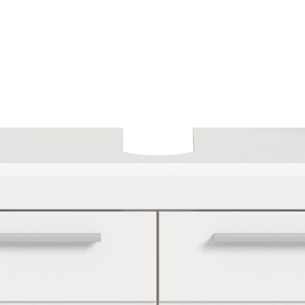 Badblock Möbelset in Weiß - Henriette (fünfteilig)