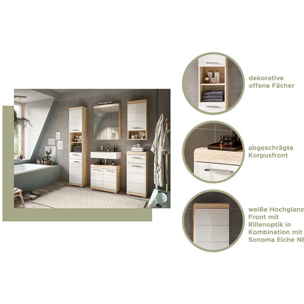 Badblock Möbelset modern - Calbanyara (dreiteilig)