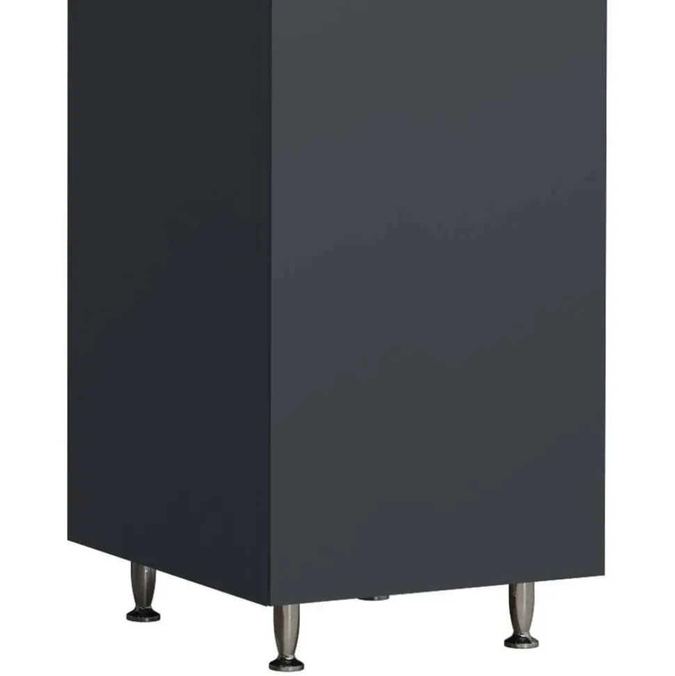 Badeinrichtung in Anthrazit Set - Idamoro (vierteilig)