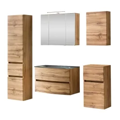 Badeinrichtung in Holzoptik Wildeiche - Neuzera (fünfteilig)