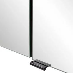 Badeinrichtung in Wildeiche mit Schwarz - Crystoga (vierteilig)