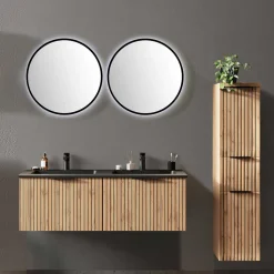 Badeinrichtung inkl 2er Waschtisch Set - Crystoga (vierteilig)