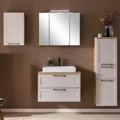 Badeinrichtung Möbelset in Hellgrau - Trioto (vierteilig)