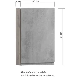 Badeinrichtung Set in Beton Optik - Mia (vierteilig)