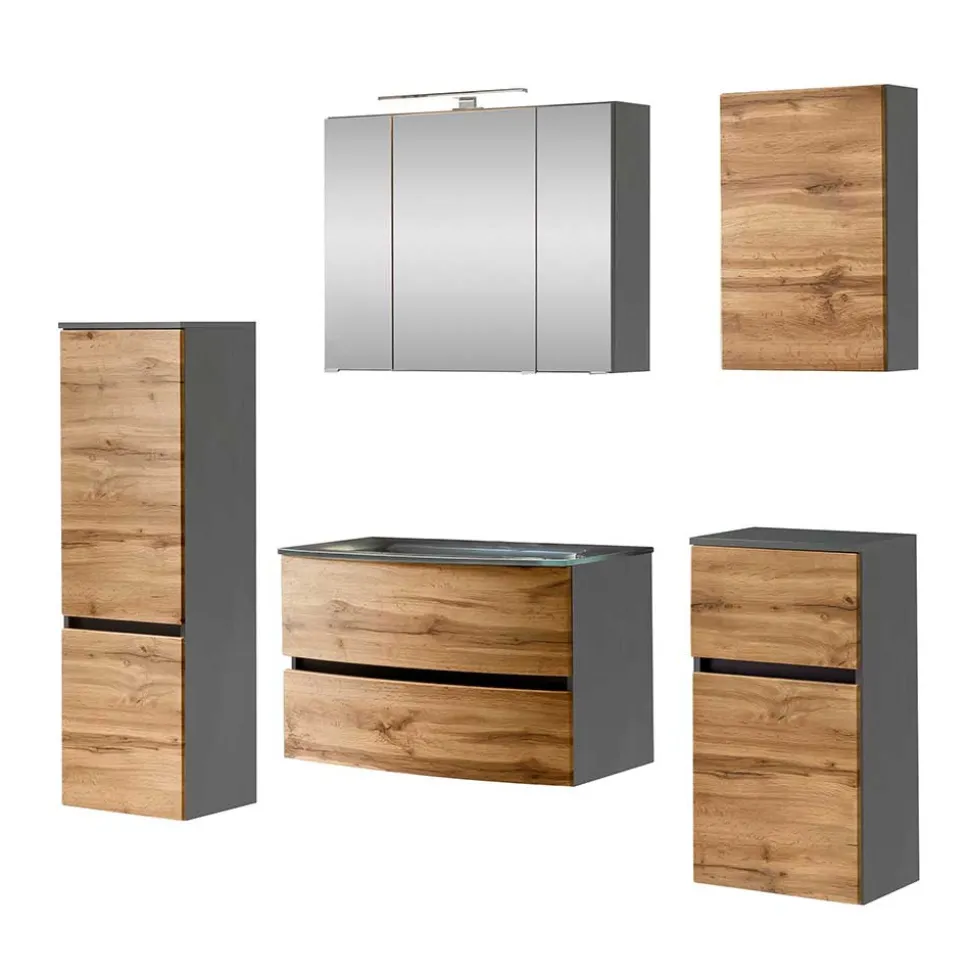 Badeszimmer Möbelserie als Set - Vandija (fünfteilig)