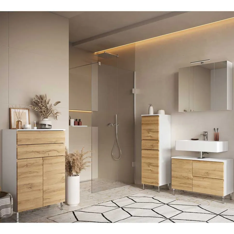 Badezimmer Ausstattung Möbel - Aspariavo (vierteilig)