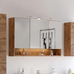 Badezimmer 3D Spiegelschrank in Holz Nachbildung - Lemnas