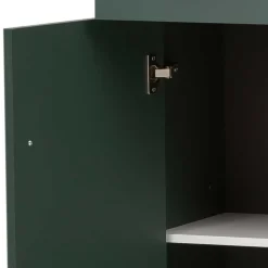 Badezimmer Highboard in Dunkelgrün & Gold - Aqua