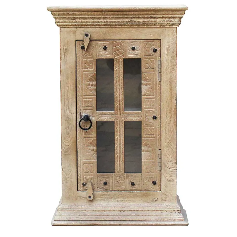 Badezimmer Hängeschrank aus Glas & Massivholz - Abid