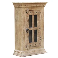 Badezimmer Hängeschrank aus Glas & Massivholz - Abid