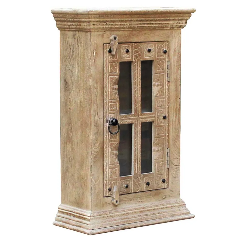 Badezimmer Hängeschrank aus Glas & Massivholz - Abid