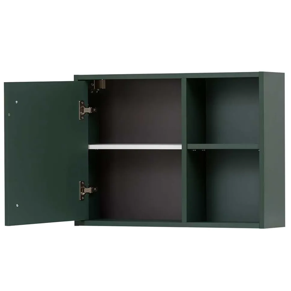 Badezimmer Hängeschrank in Dunkelgrün & Gold - Aqua