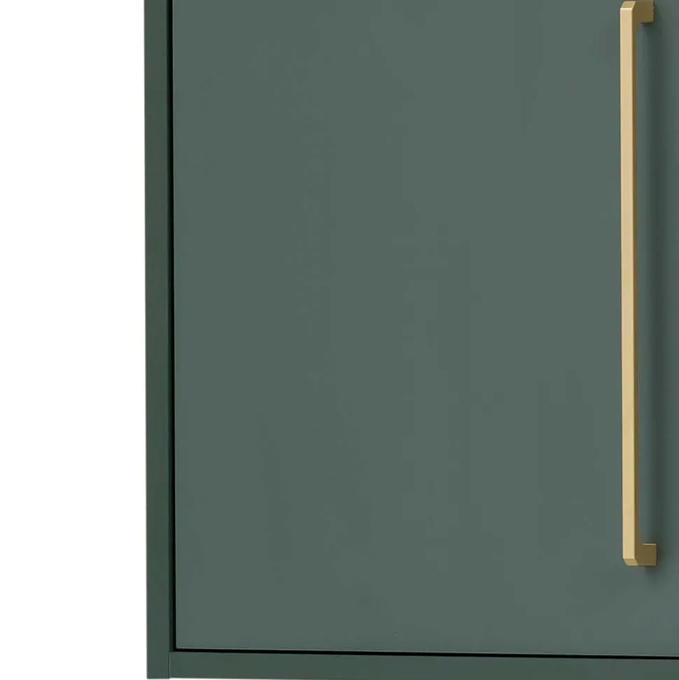 Badezimmer Hängeschrank in Dunkelgrün & Gold - Aqua