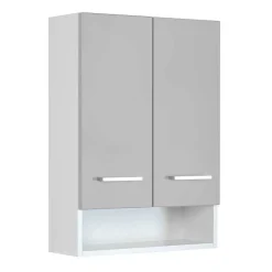 Badezimmer Hängeschrank in hellem Grau - Girios