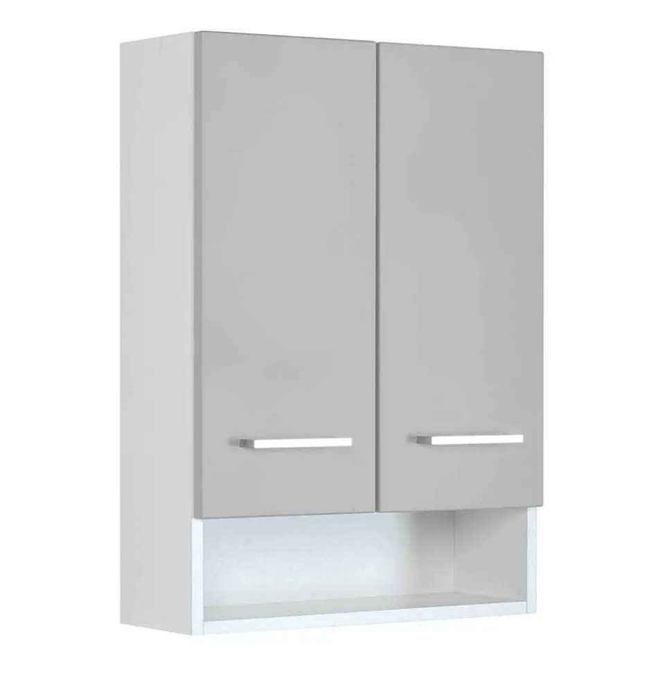Badezimmer Hängeschrank in hellem Grau - Girios