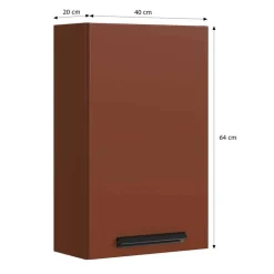 Badezimmer Hängeschrank in Dunkelrot - Exeler