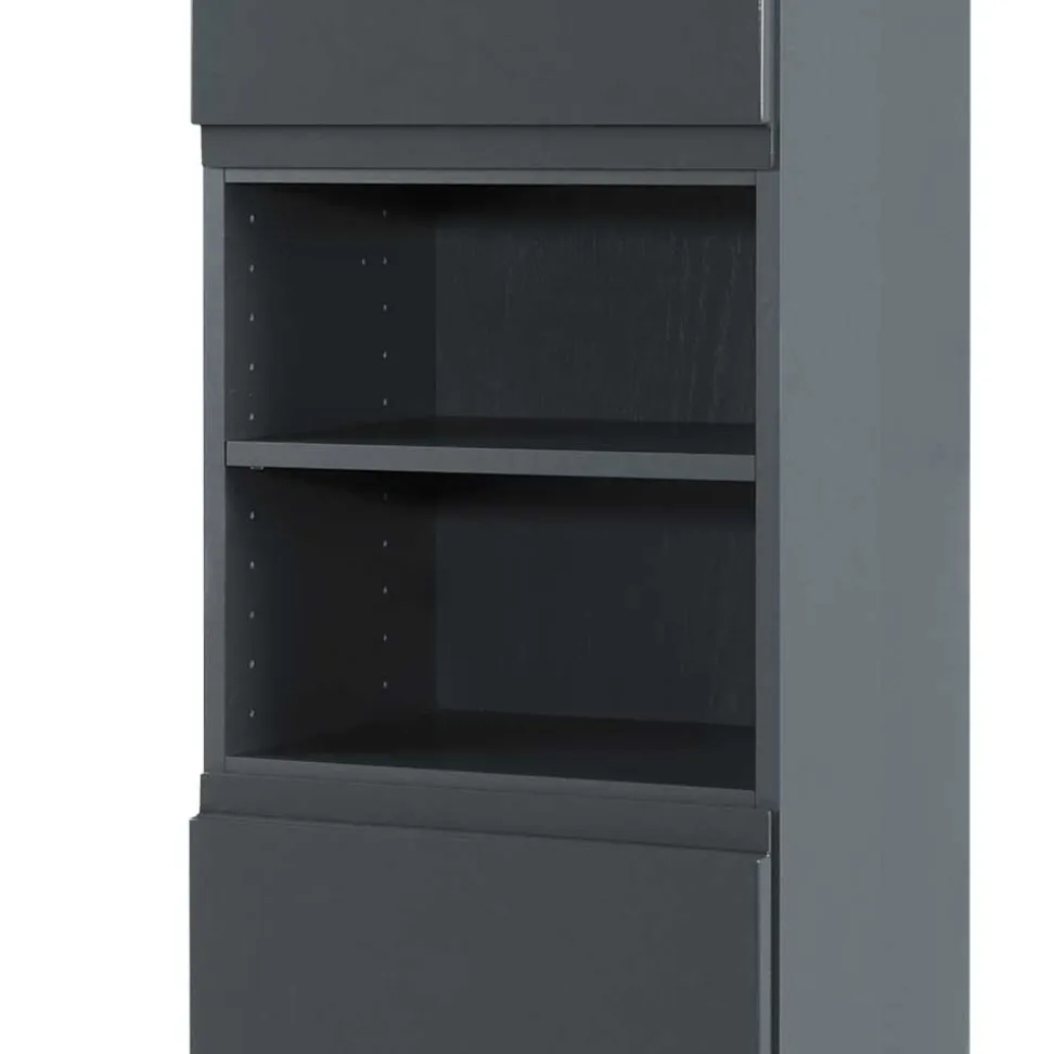 Badezimmer Hochschrank Blaxin in Anthrazit Hochglanz