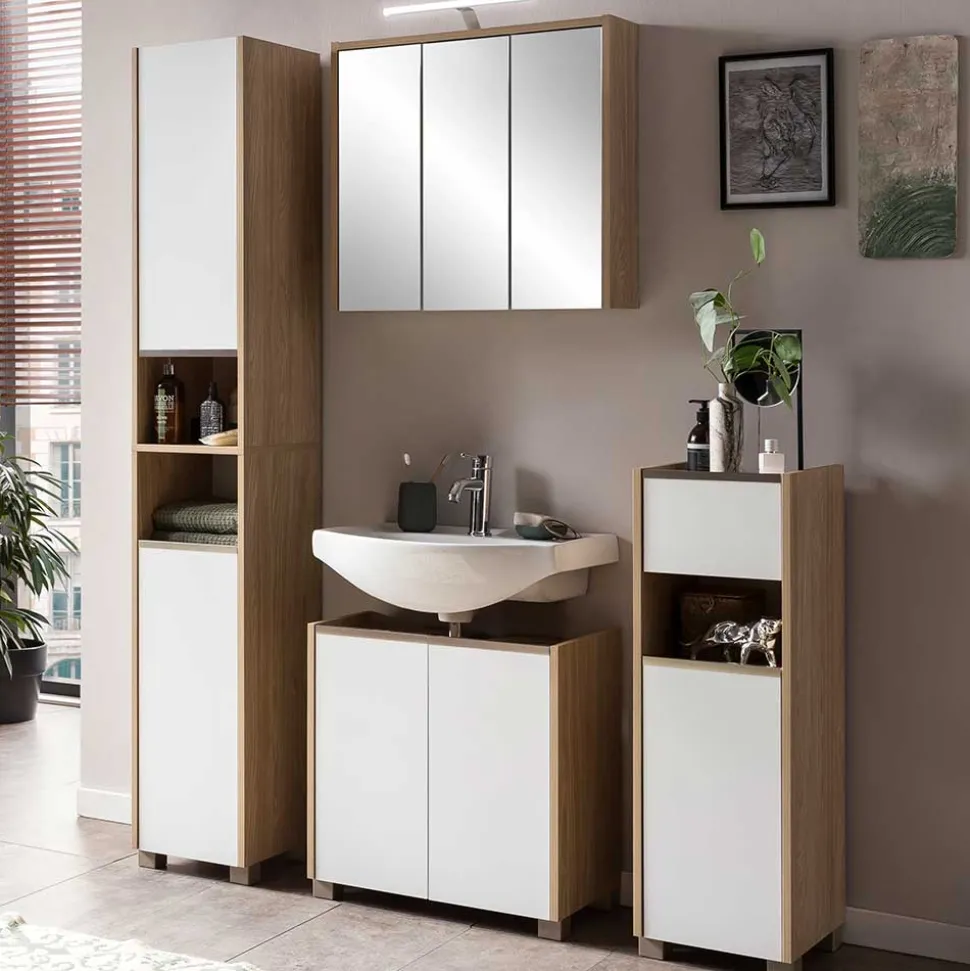 Badezimmer Hochschrank im Skandi Design - Ronya