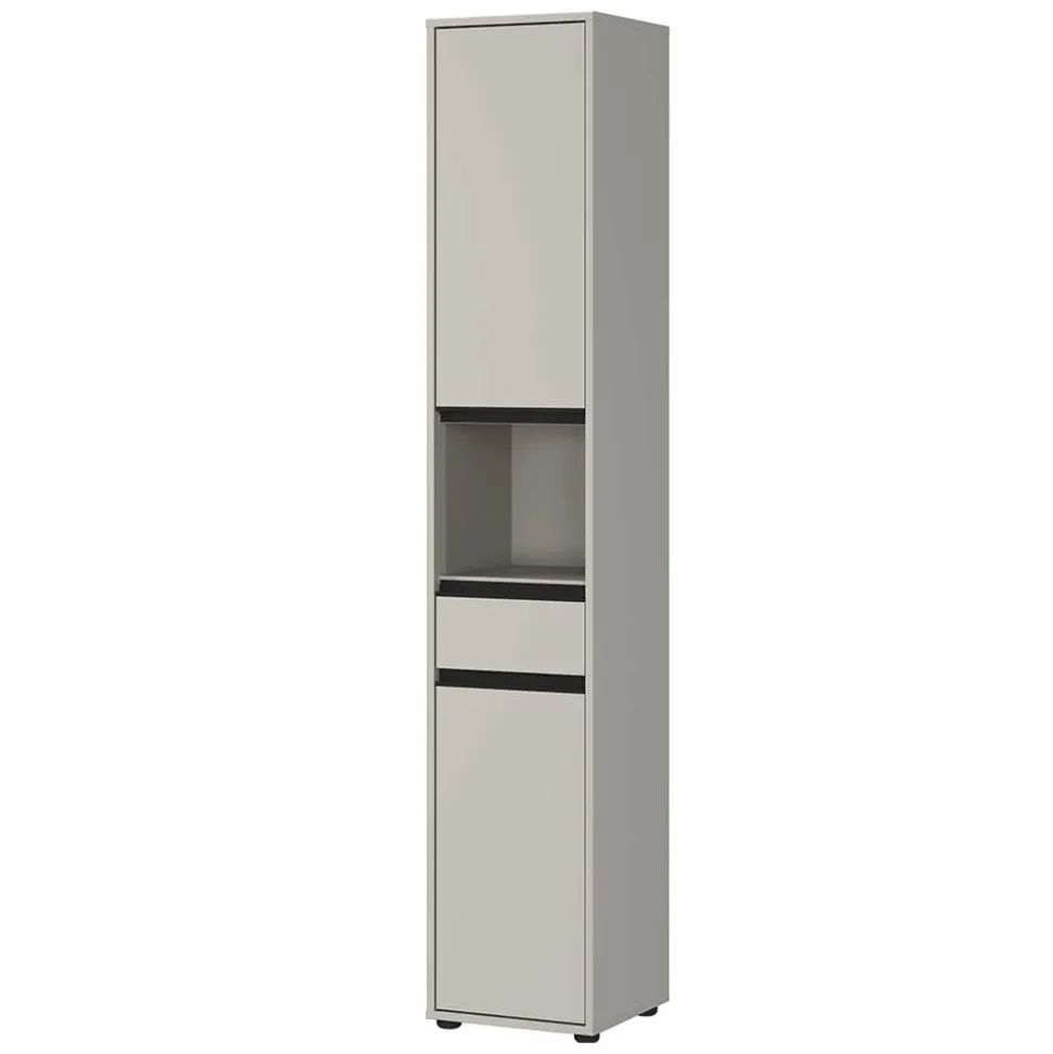 Badezimmer Hochschrank in Grau - Ancela