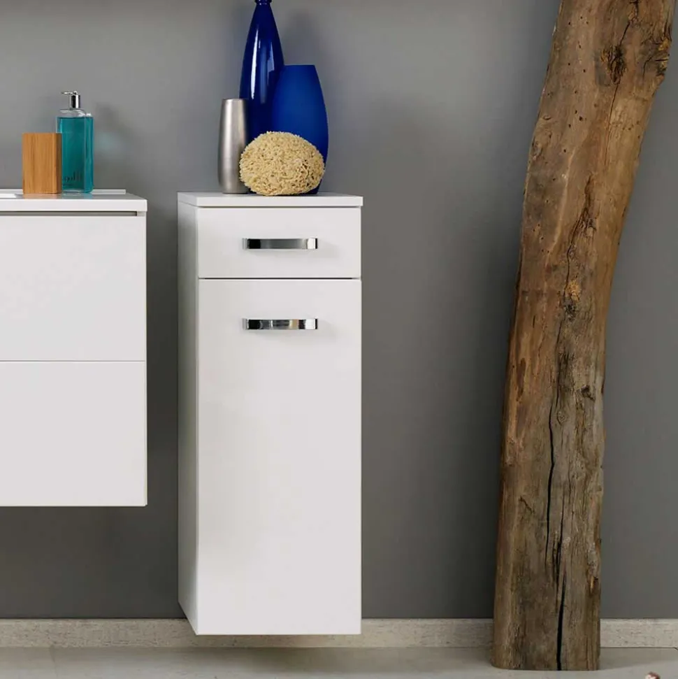 Badezimmer Kombination Sagunis in Weiß (sechsteilig)