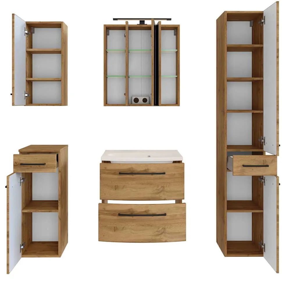 Badezimmer Möbel Einrichtung Set - Arazony (fünfteilig)