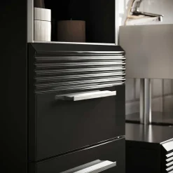 Badezimmer Möbelblock in Schwarz - Culina (fünfteilig)