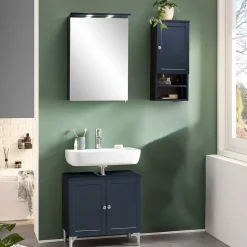 Badezimmer Möbelkombi in Dunkelblau - Canyon (dreiteilig)