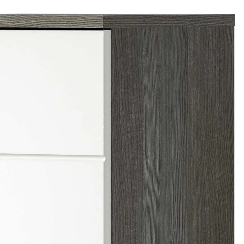 Badezimmer Midischrank in Weiß Hochglanz - Chapan