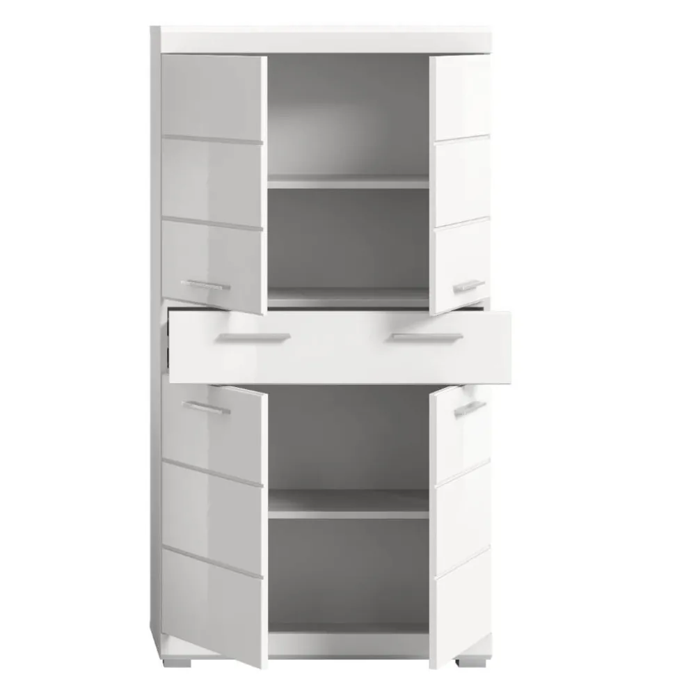 Badezimmer Midischrank in Weiß - Henriette