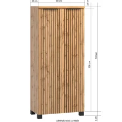 Badezimmer Midischrank mit Doppeltür - Crystoga