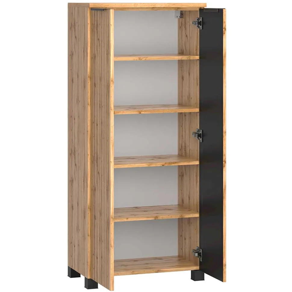 Badezimmer Midischrank mit Doppeltür - Crystoga