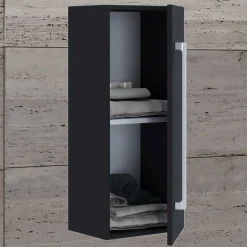 Badezimmer Oberschrank in Schwarz - Gloriella