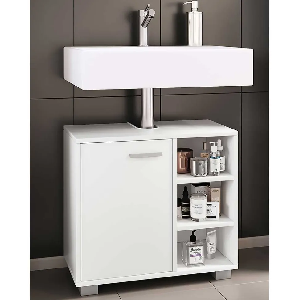 Badezimmer Unterbeckenschrank in Weiß - Gransov