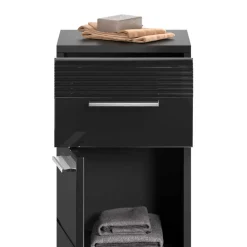 Badezimmer Unterschrank in Schwarz hochglänzend - Culina